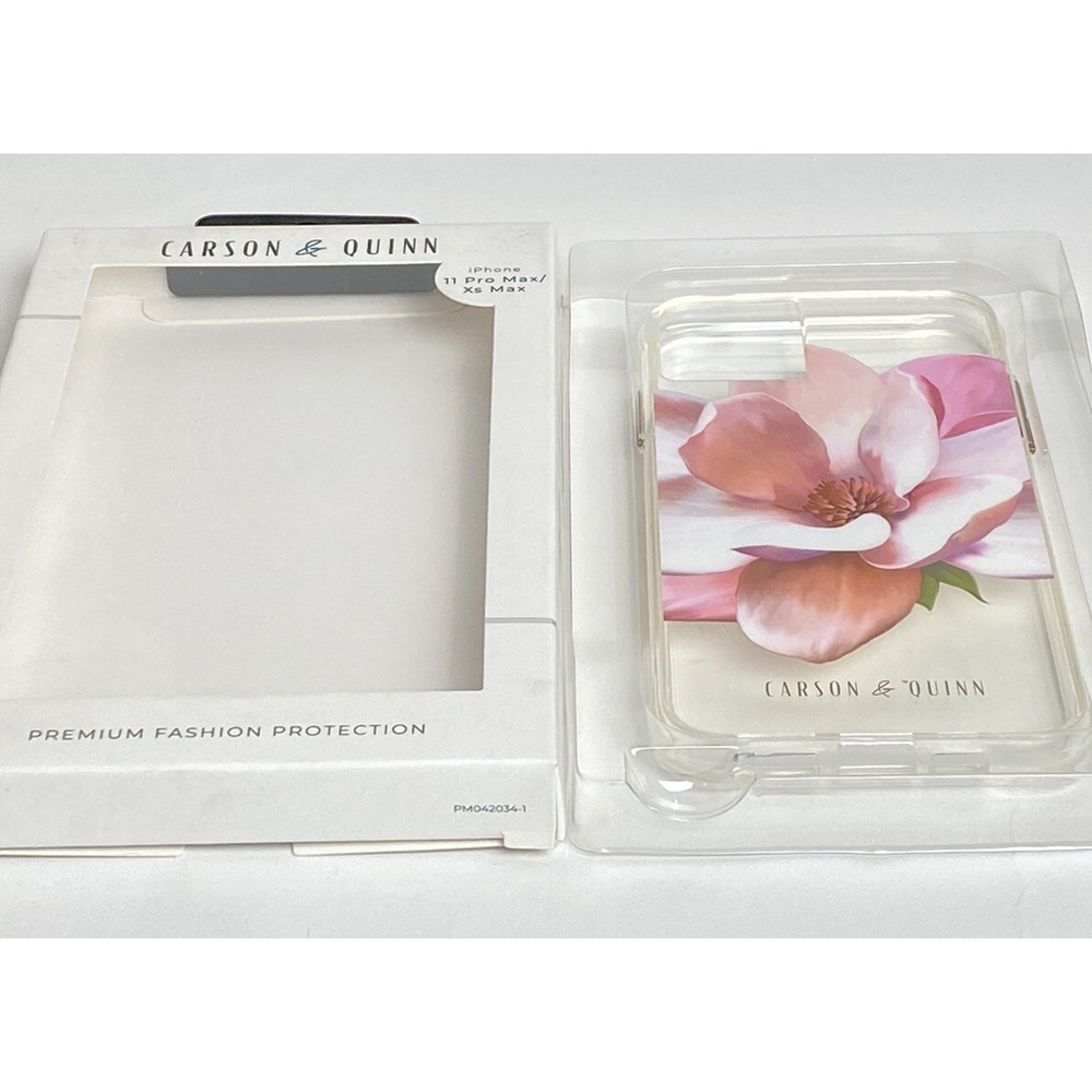 Carson & Quinn Flower design case  iphone 11 pro Max & XS Max‎ Pink White Clear